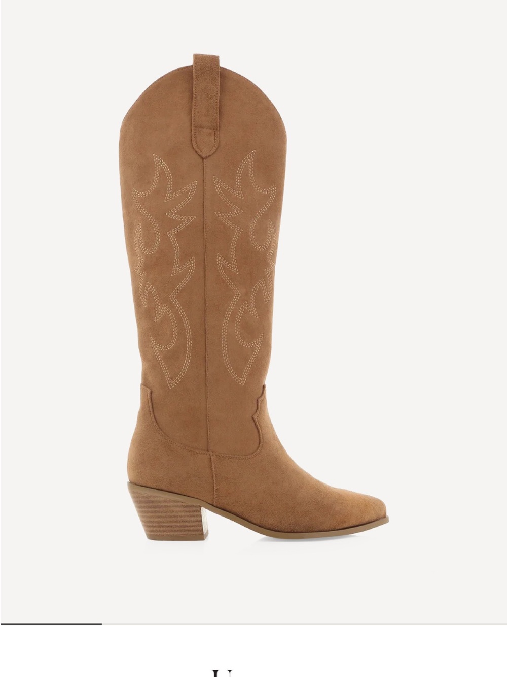 NIB Bellini Urson Vida Moulin Tan Suede Western Knee-High Boot - Picture 2 of 16